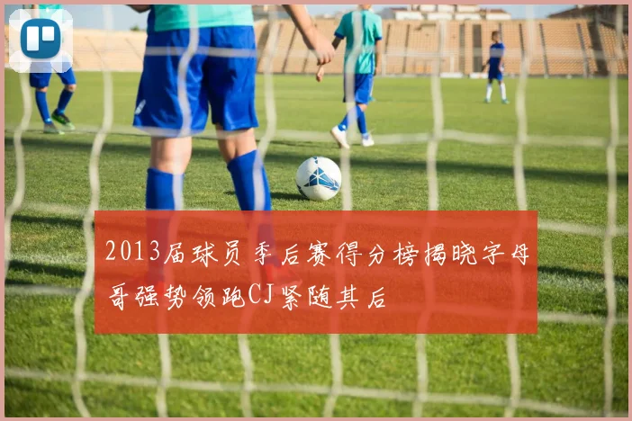 2013届球员季后赛得分榜揭晓字母哥强势领跑CJ紧随其后